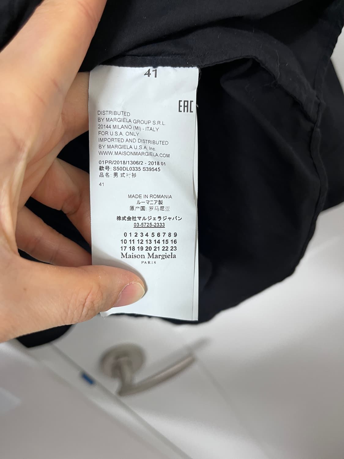 마르지엘라 백스티치 블랙 셔츠 싸게 팝니다. 상품이미지4