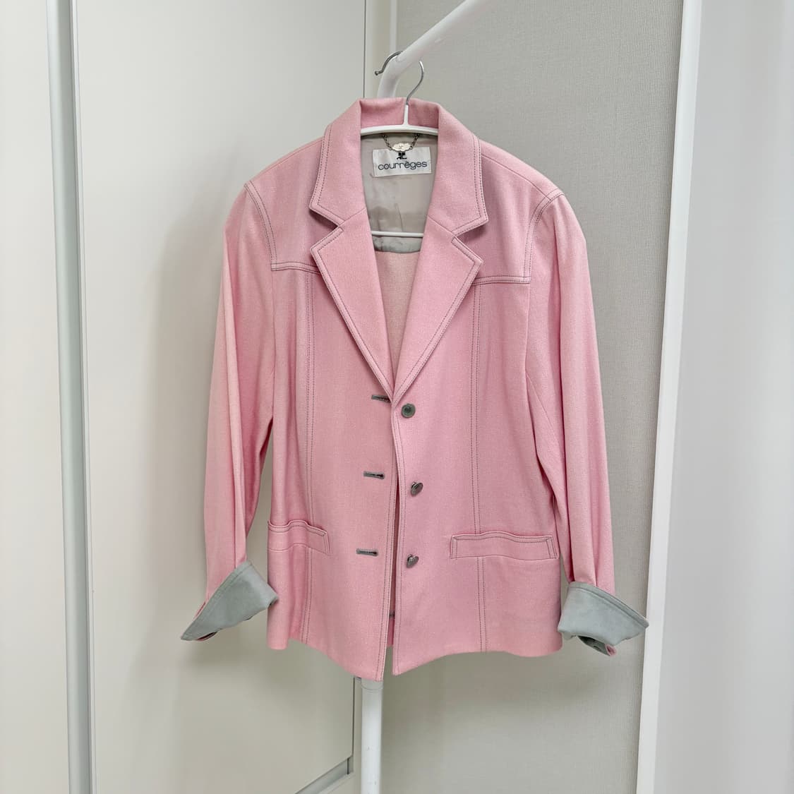 꾸레쥬 핑크 자켓 상품이미지1