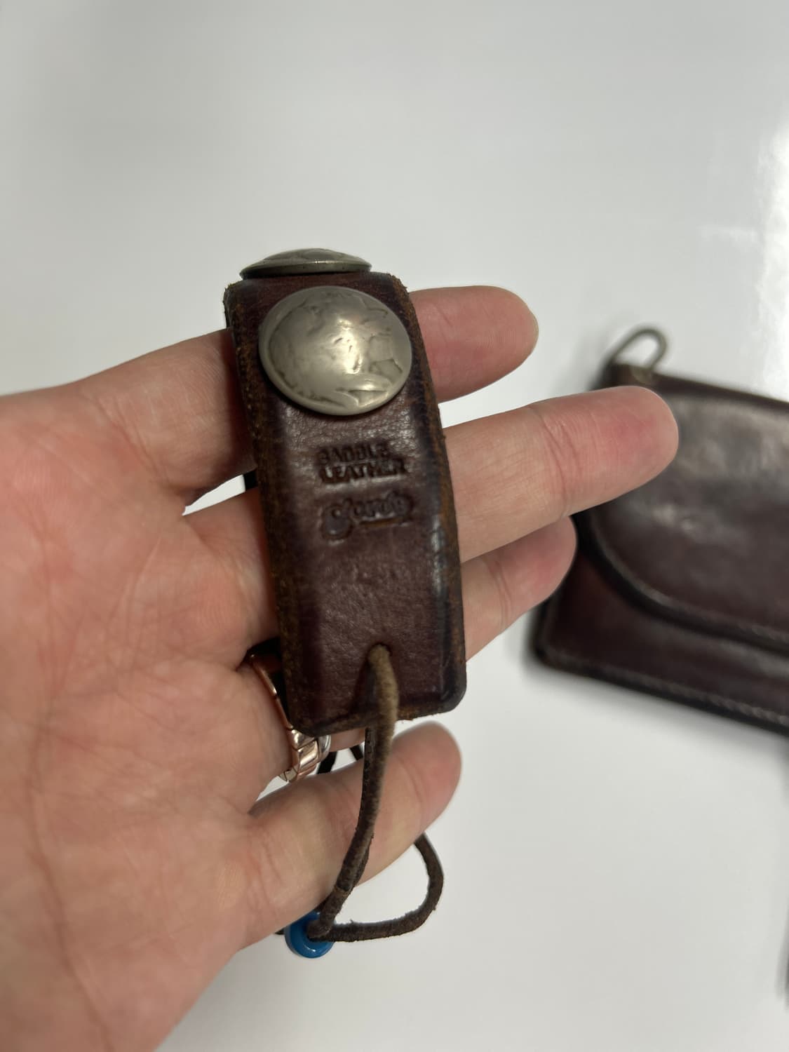 GOROS 올드고로스 새들레더 콘초 레더 팔찌 상품이미지4