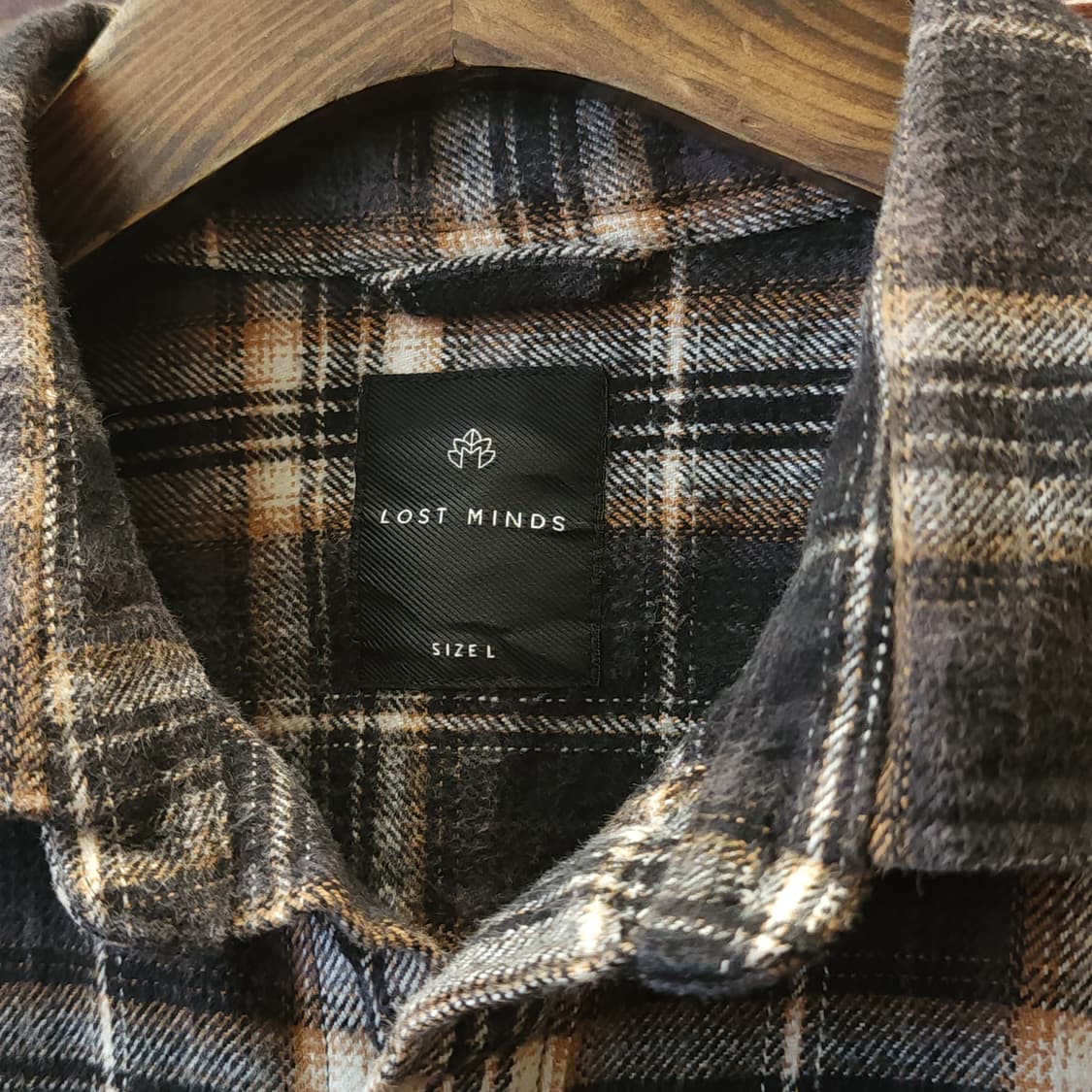 90s 아메리칸 빈티지 체크셔츠 헤비 플란넬 워크셔츠 블랙 L 상품이미지4