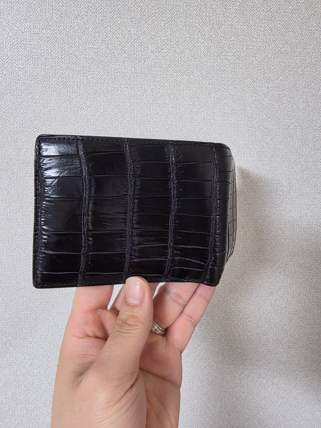 간조(Ganzo) 악어가죽 반지갑 + 가죽크림 상품이미지8