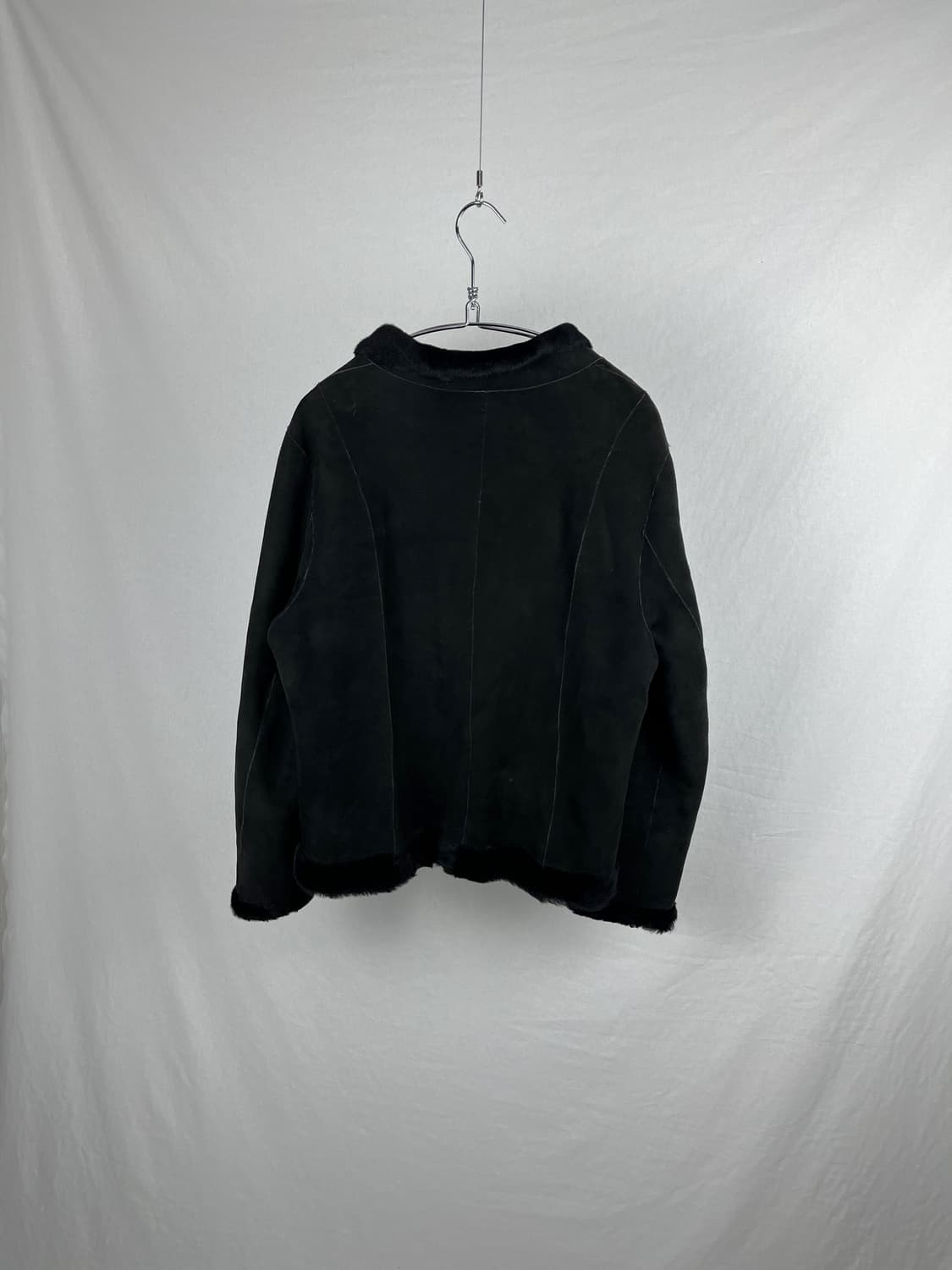 Vintage 양가죽 퍼 스웨이드 셔츠자켓 상품이미지4