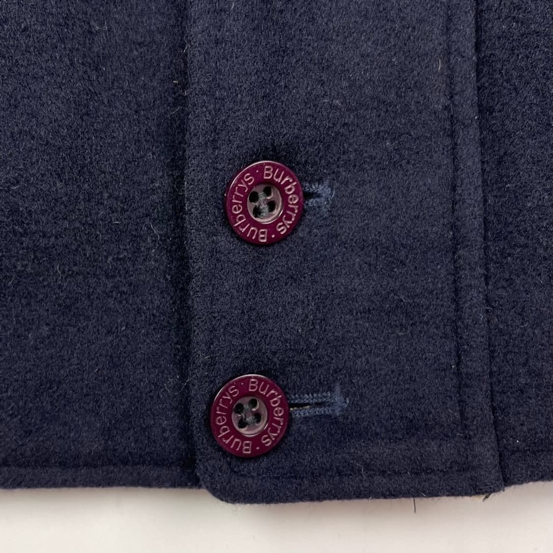 버버리 안감체크 네이비 모직 블루종 상품이미지5