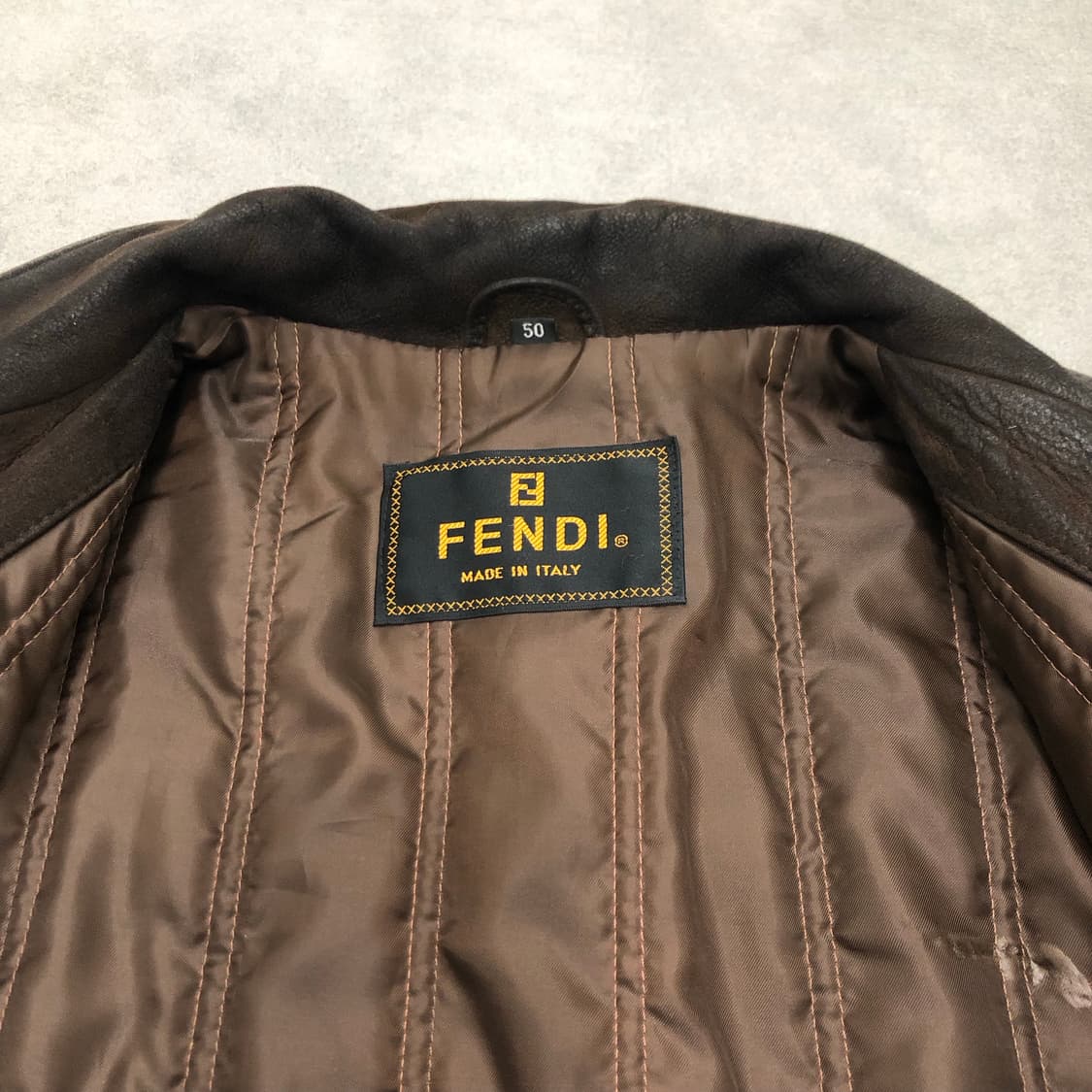 펜디 빈티지 이태리 스웨이드 레더 가죽 코트 자켓 50 상품이미지4