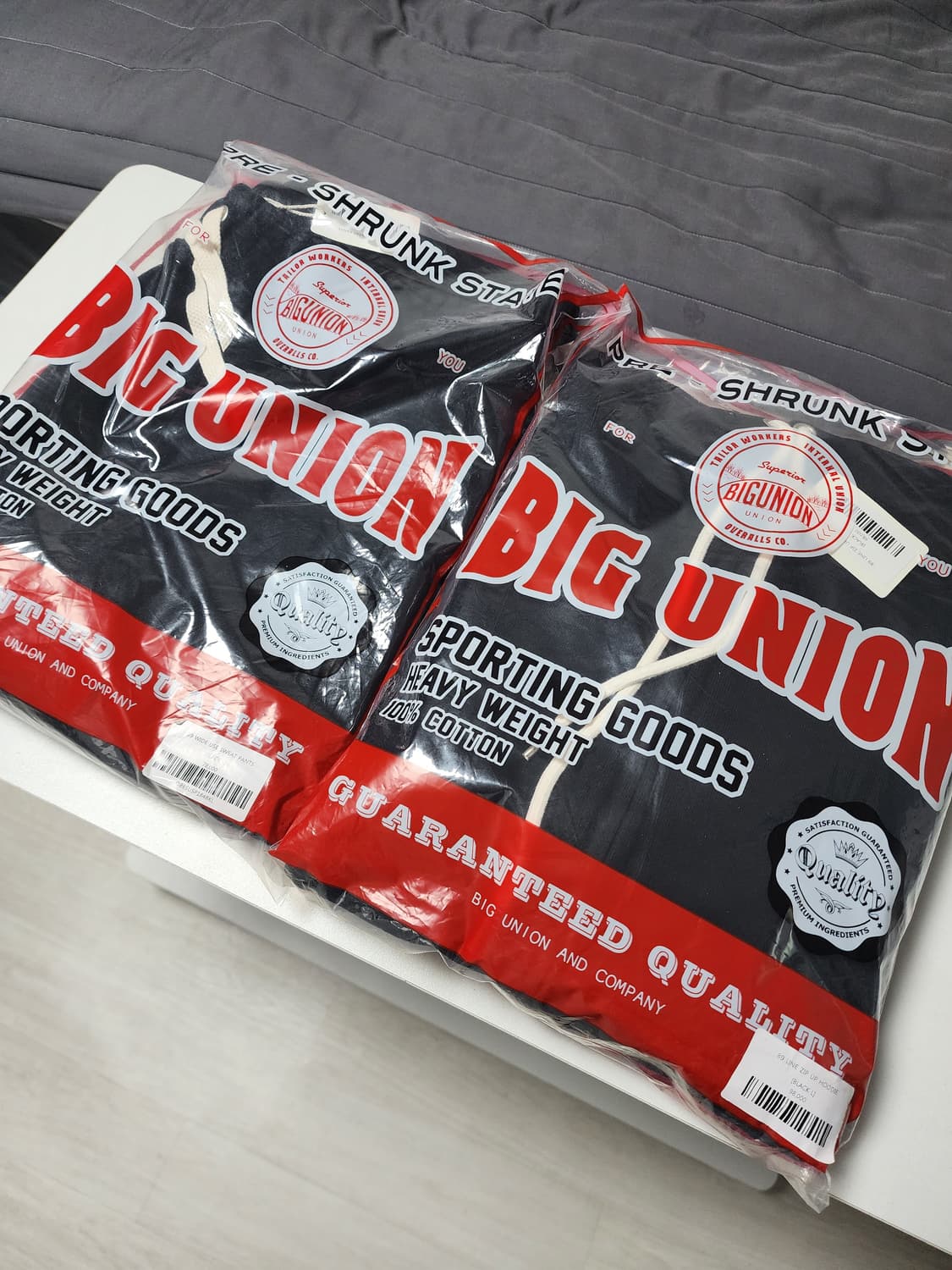 새제품 셋업 L) 빅유니온 후드 집업 세트 상품이미지6