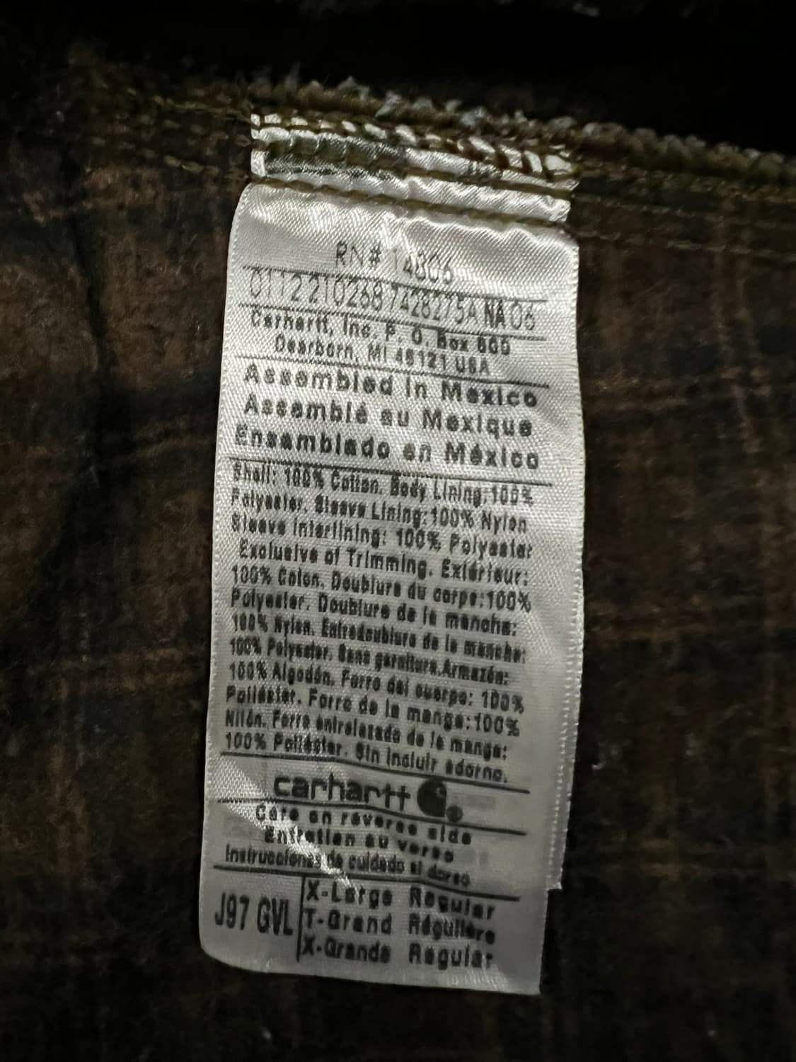 (XL)칼하트 디트로이트 자켓 J97 GVL 그래블 상품이미지5