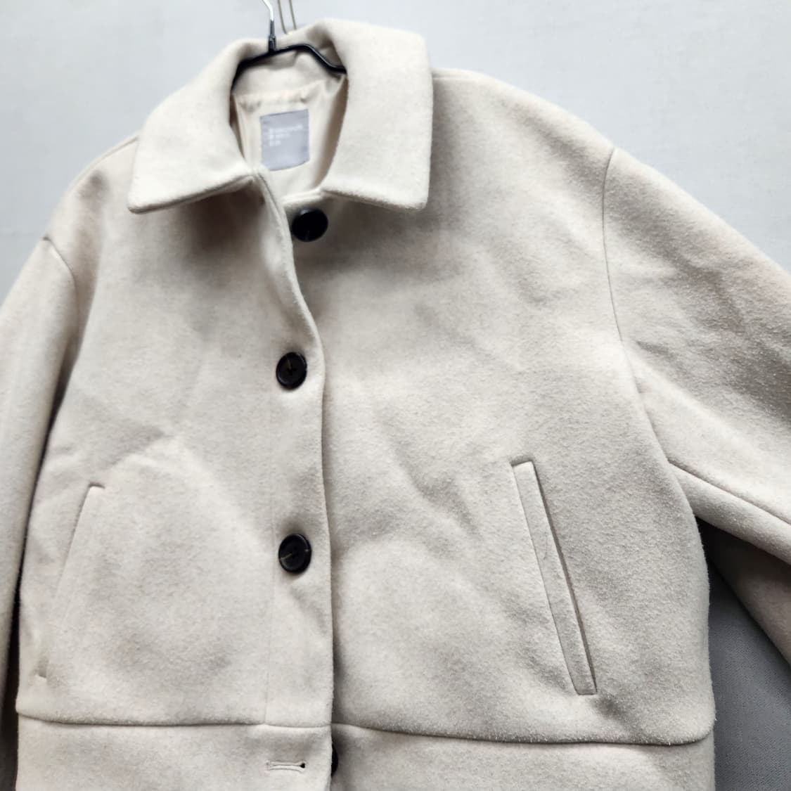 에잇세컨즈 숏 아이보리 코트 XL 상품이미지2