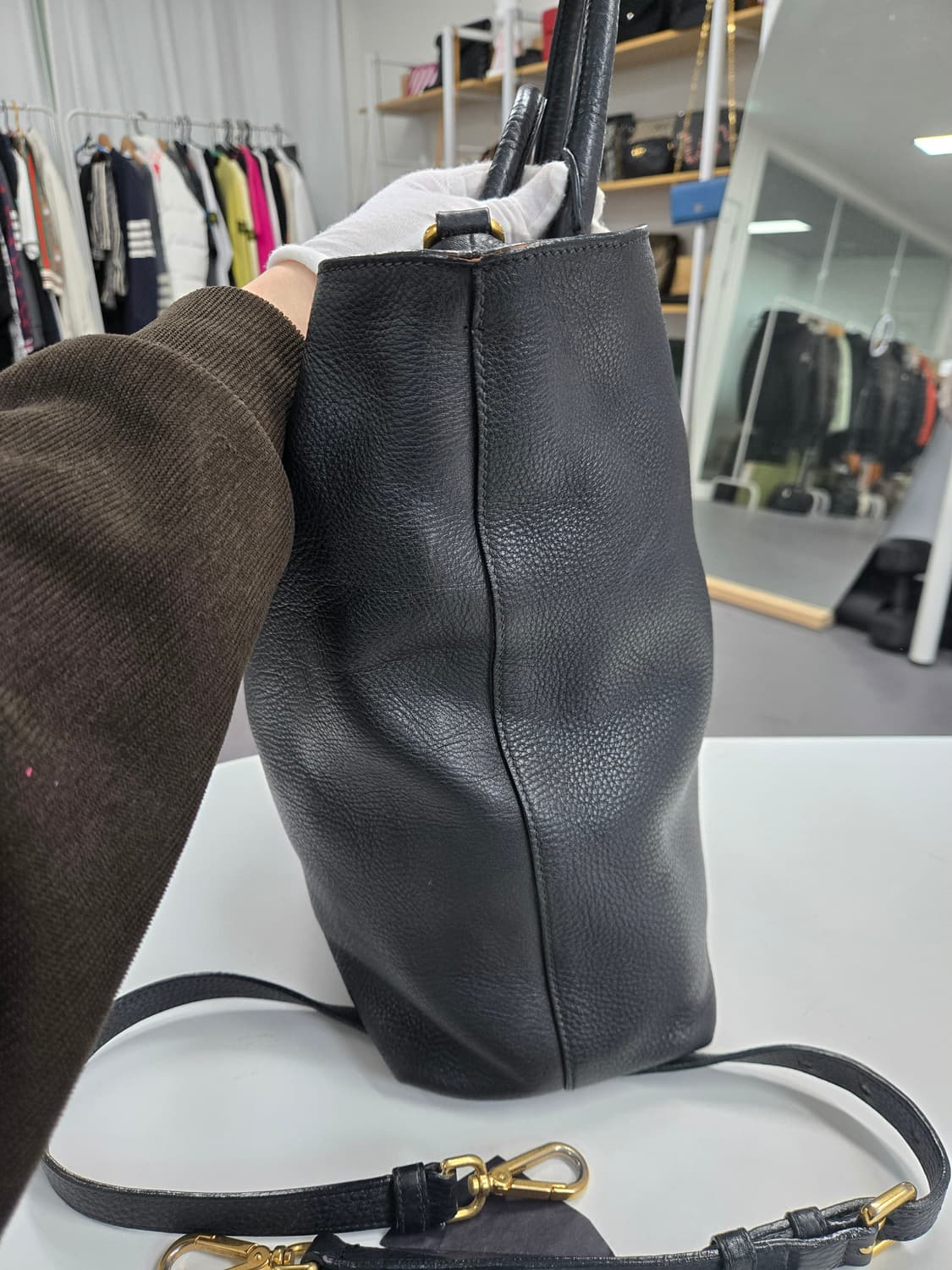 [50%세일] 프라다 가죽 토트 숄더백 상품이미지4