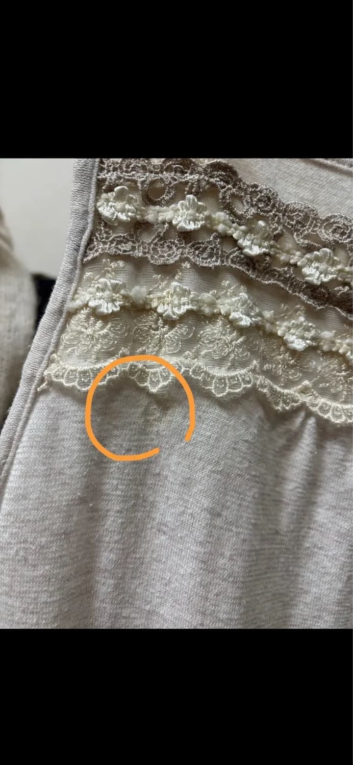 일본 빈티지 레이스 나시 오트밀 아이보리 베이지 면 코튼 민소매 상품이미지6
