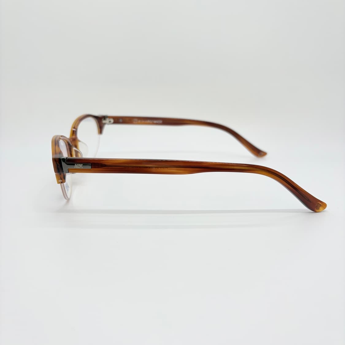 ASK 오벌형 브라운 반뿔테 빈티지안경 상품이미지4