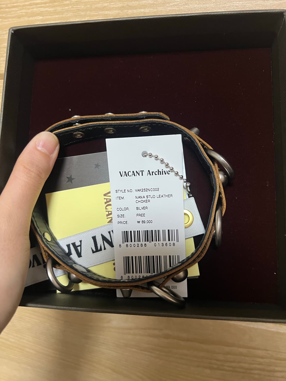 베이컨트아카이브 nana stud leather choker 상품이미지2