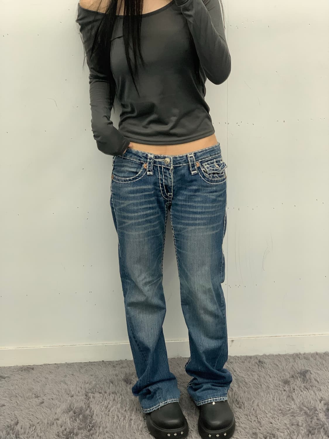 트루릴리전 로우라이즈 데님 상품이미지3