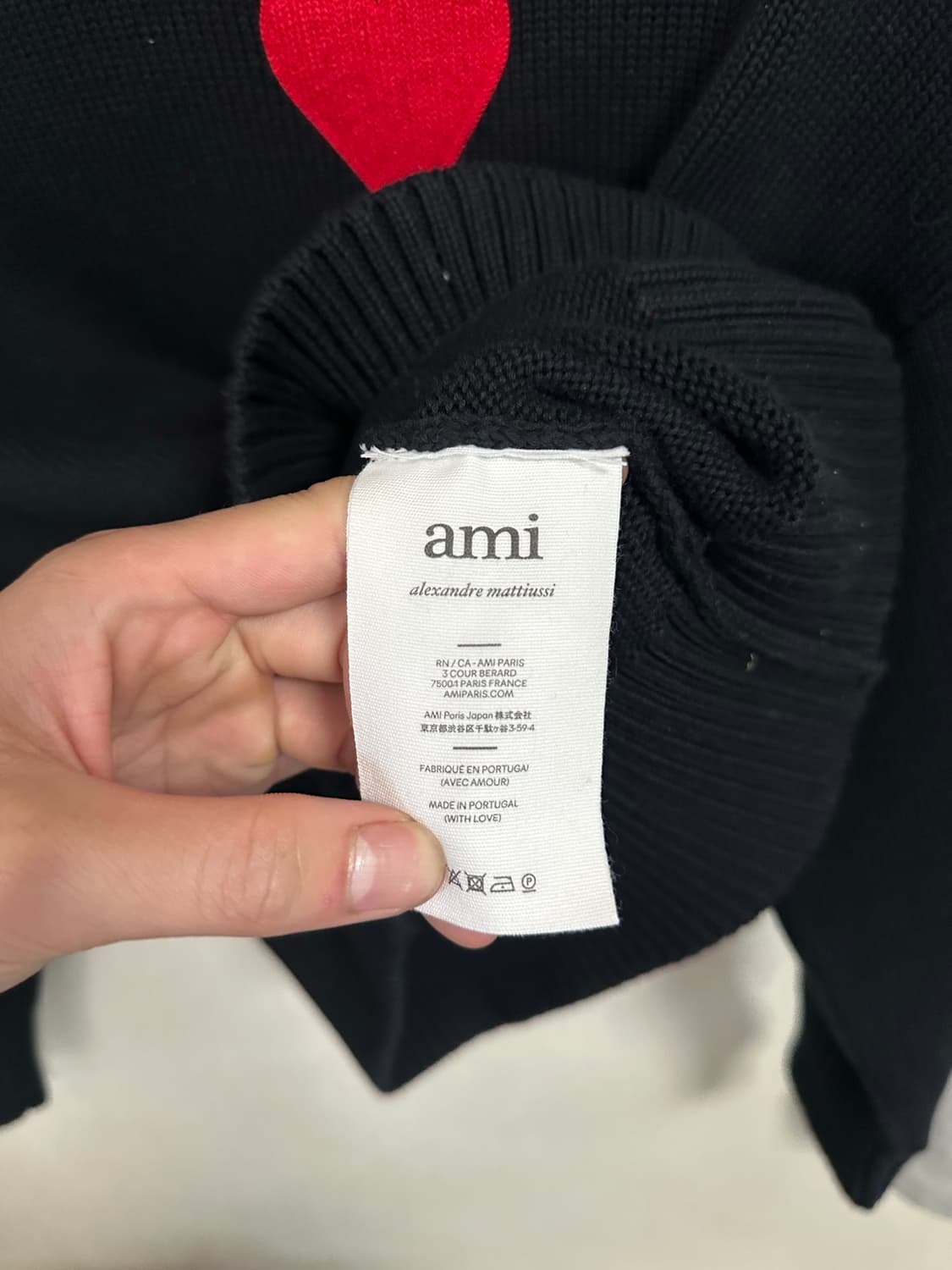 아미 빅로고 하트 니트 Lsise (90-95)정품 상품이미지5