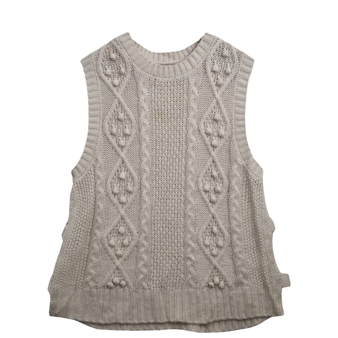 사만사모스 크림 니트 조끼  상품이미지1