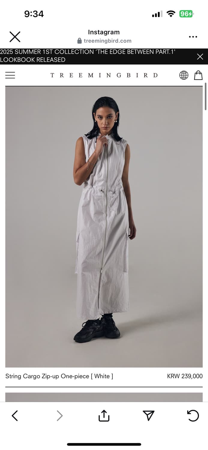 트리밍버드String Cargo Zip-up One-piece 상품이미지4