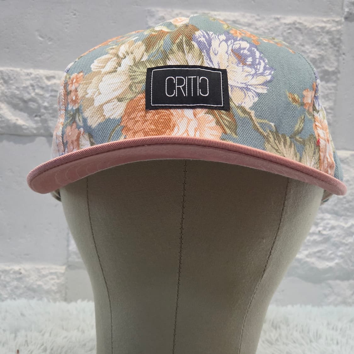 L8-7:크리틱 플로럴 코튼 캡 핑크 그린(56-59) 상품이미지2