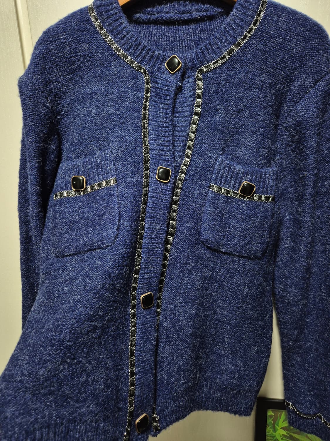 (세일)(새상품)vtg 네이비블루 가디건 스커트 셋업 상품이미지7