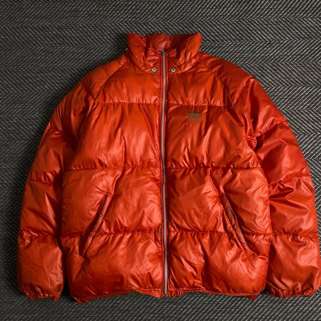 00s 아디다스 트레포일 올드스쿨 유광 패딩 오렌지y 3661 상품이미지2