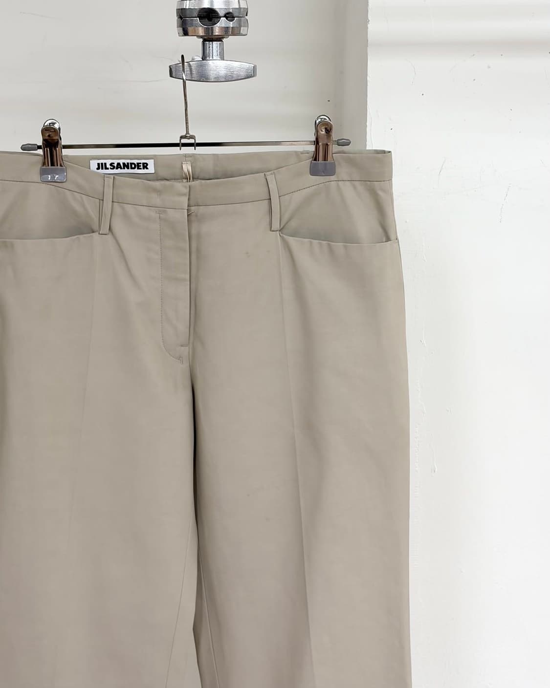 질샌더 베이지 스트레이트 트라우저 코튼 팬츠  상품이미지3