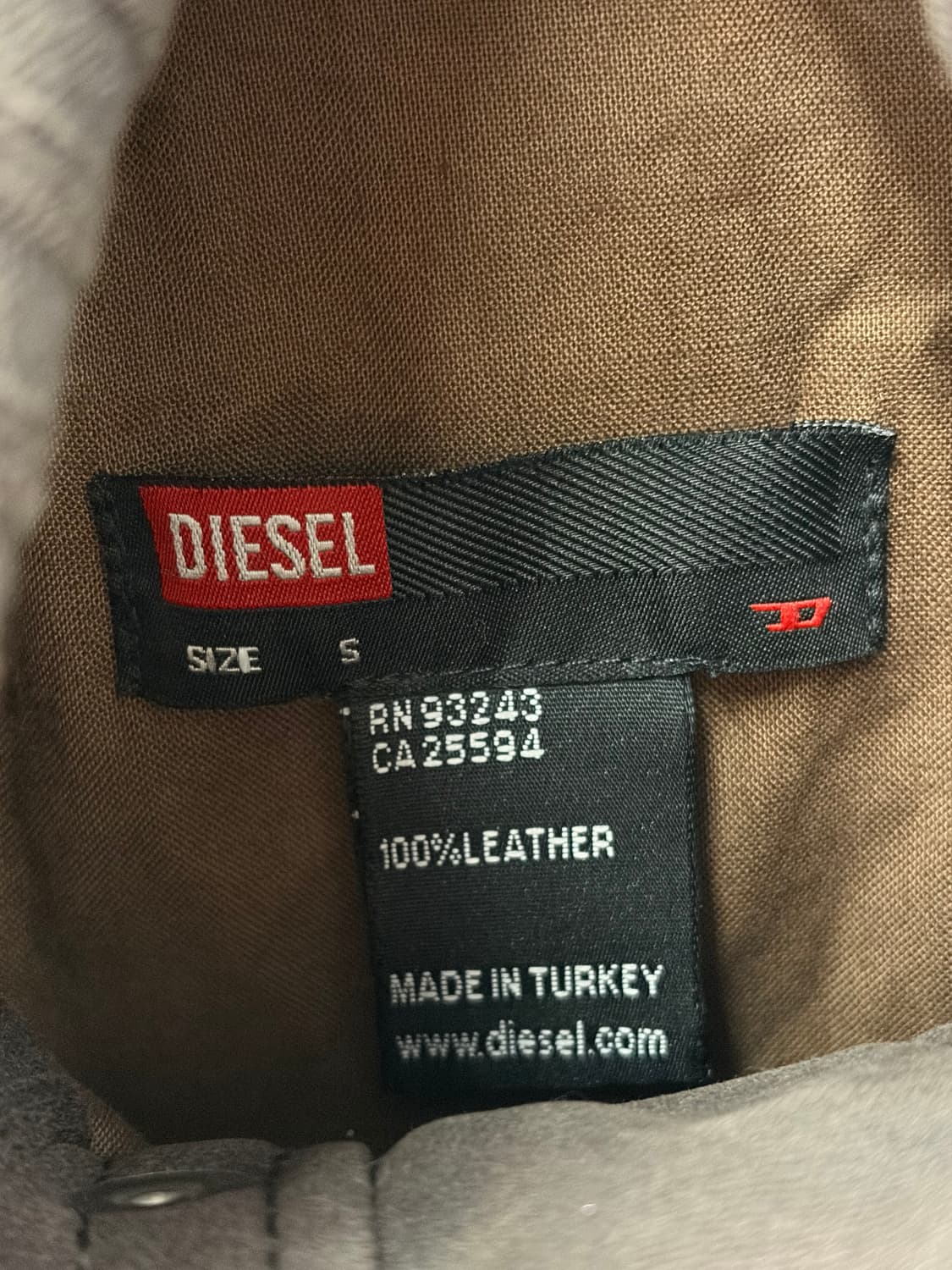 디젤 레더 니들워크 디테일 블루종 타입 재킷 S 상품이미지4