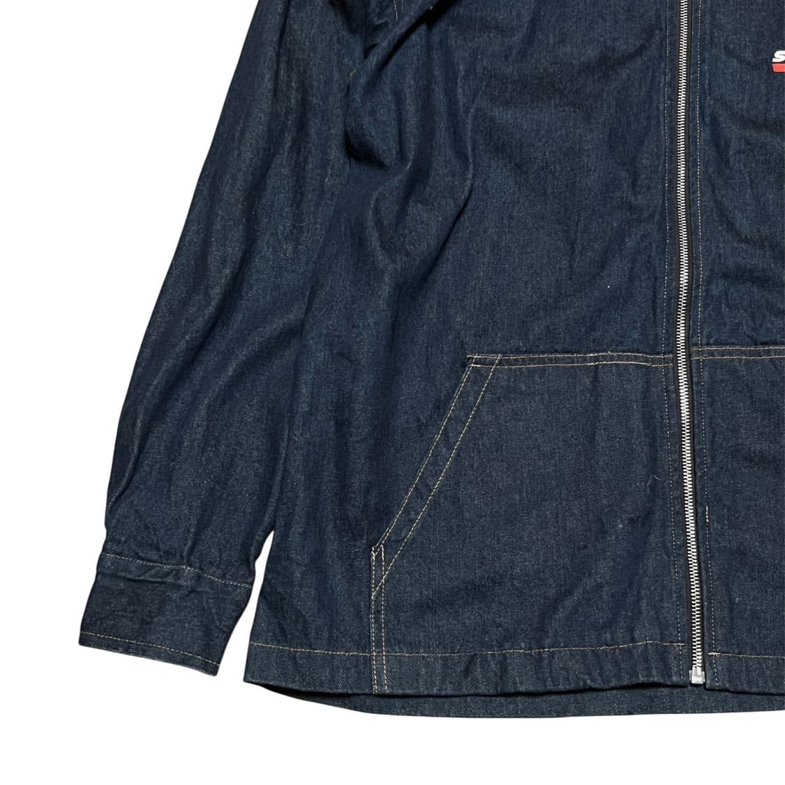 Vintage denim hooded zip-up jacket 상품이미지4