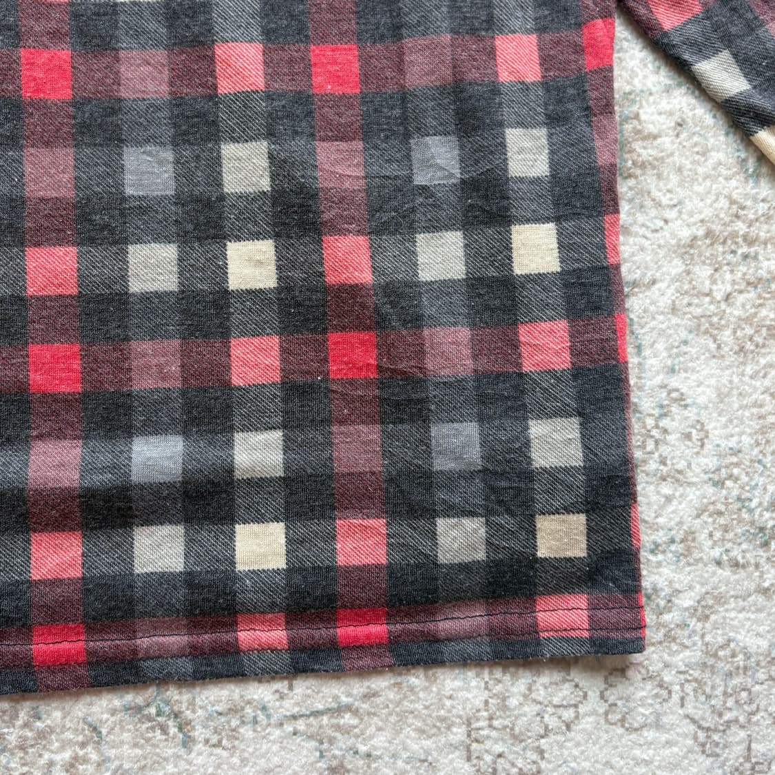 Plaid Lettuce Trim Top 상품이미지4
