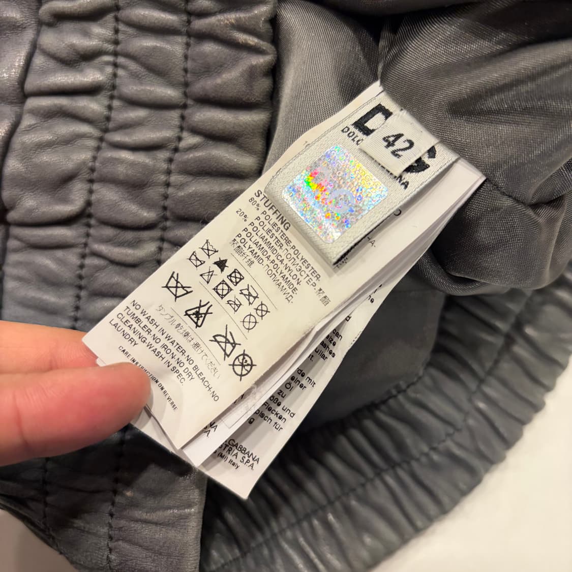 [42] 돌체앤가바나 D&G 빈티지 워싱 레더 자켓 B882 상품이미지7