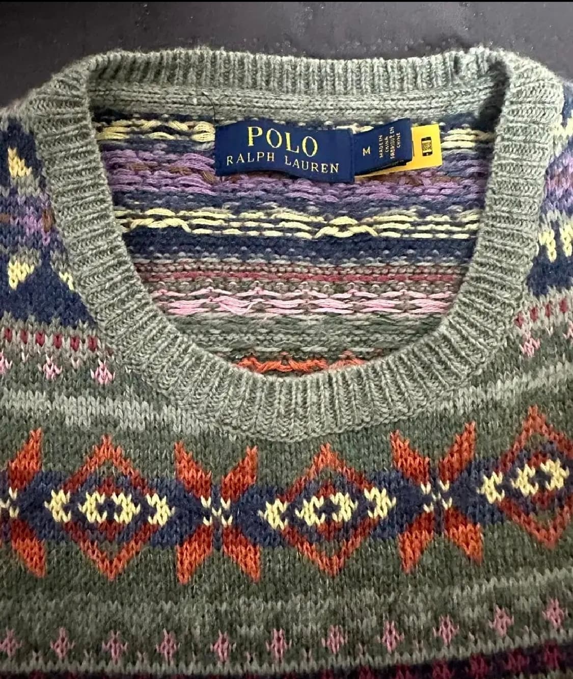 폴로 QR라벨 페어아일 스웨터 상품이미지3