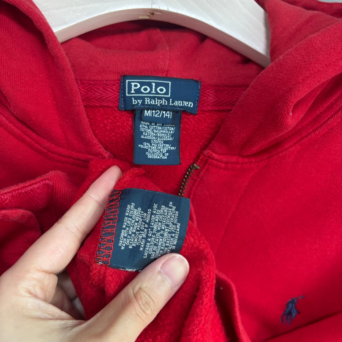 폴로 랄프로렌 후드집업 레드 상품이미지3