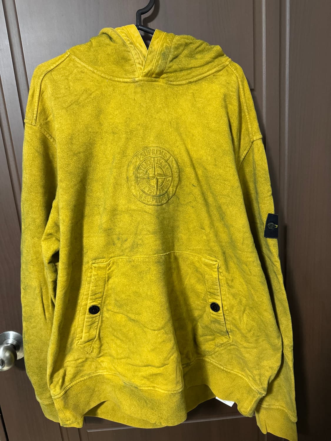 슈프림 스톤아일랜드 머스타드 후드xl 상품이미지1