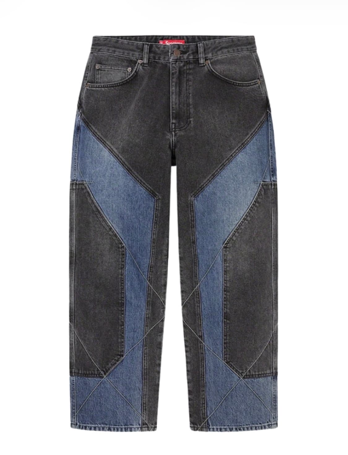 슈프림 투톤 패널드 진 블랙 22FW 상품이미지1