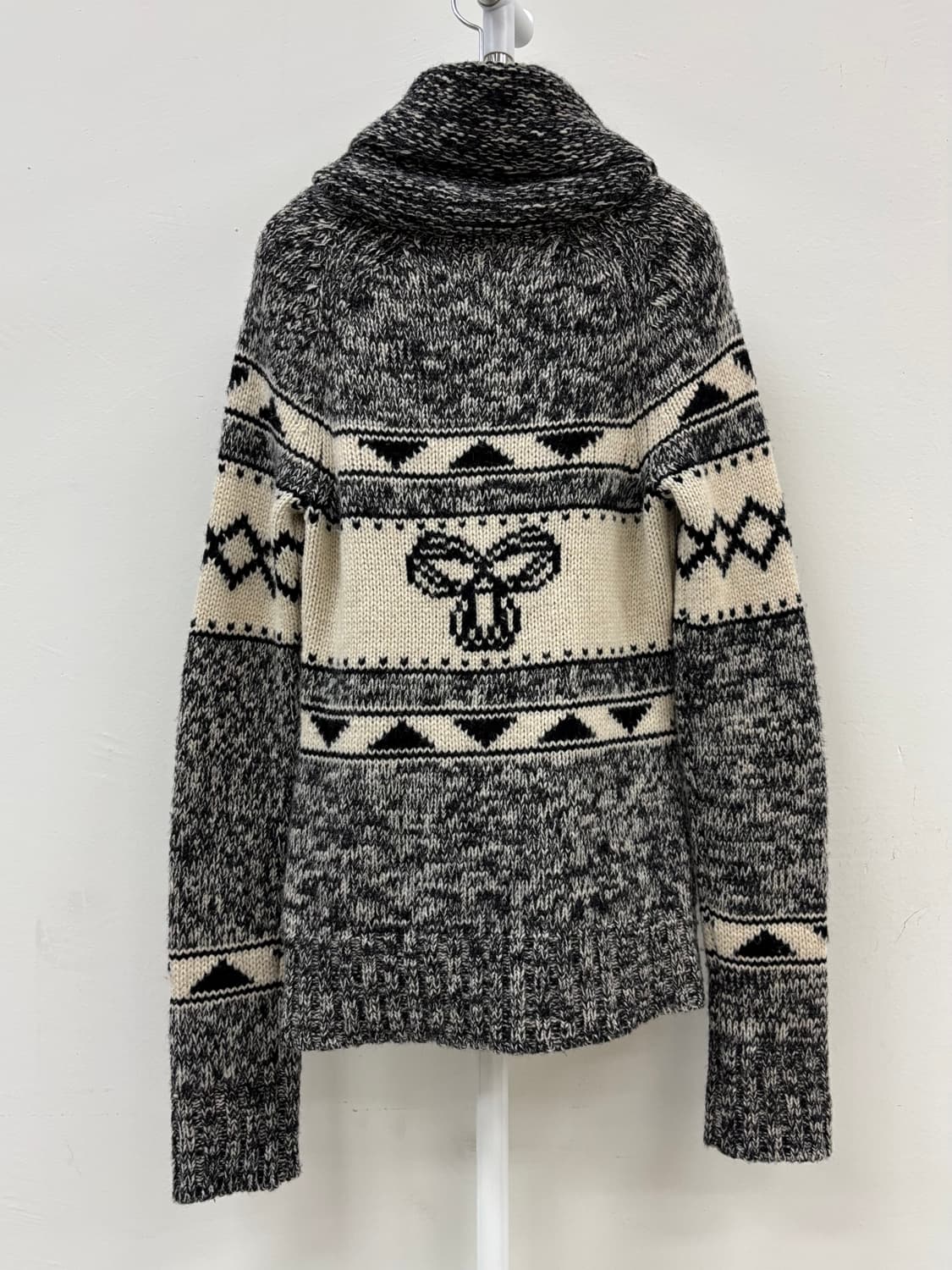 빈티지 노르딕 울 니트 집업 상품이미지7