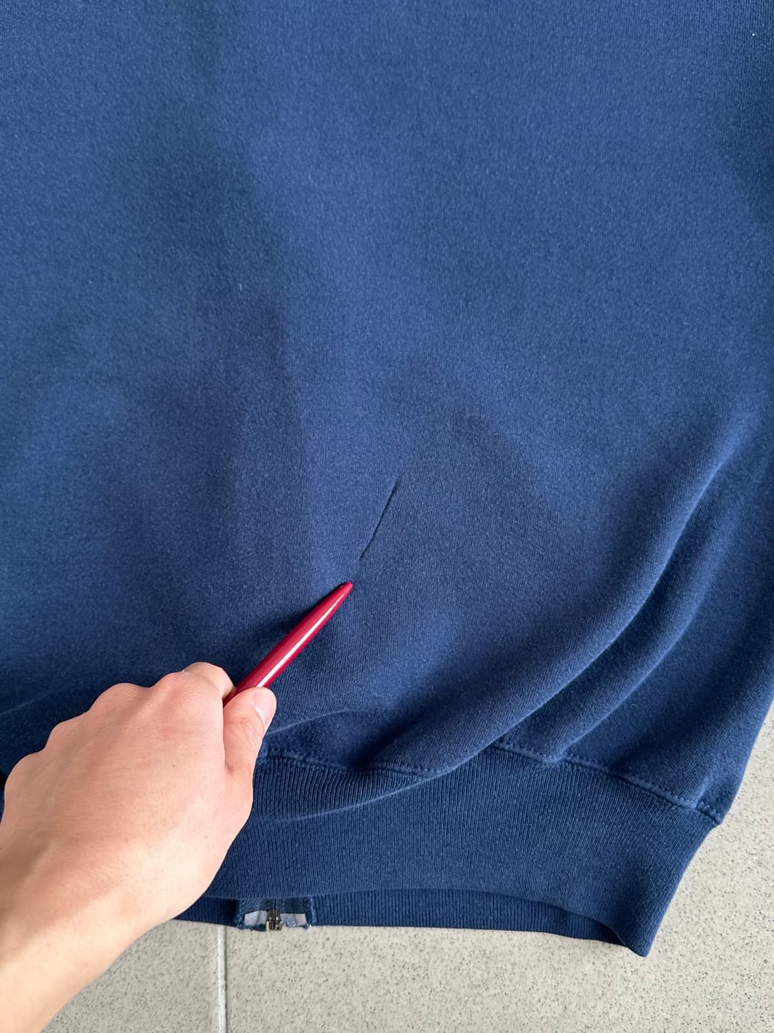 90s 빈티지 러셀 후드집업 네이비 L USA 상품이미지8