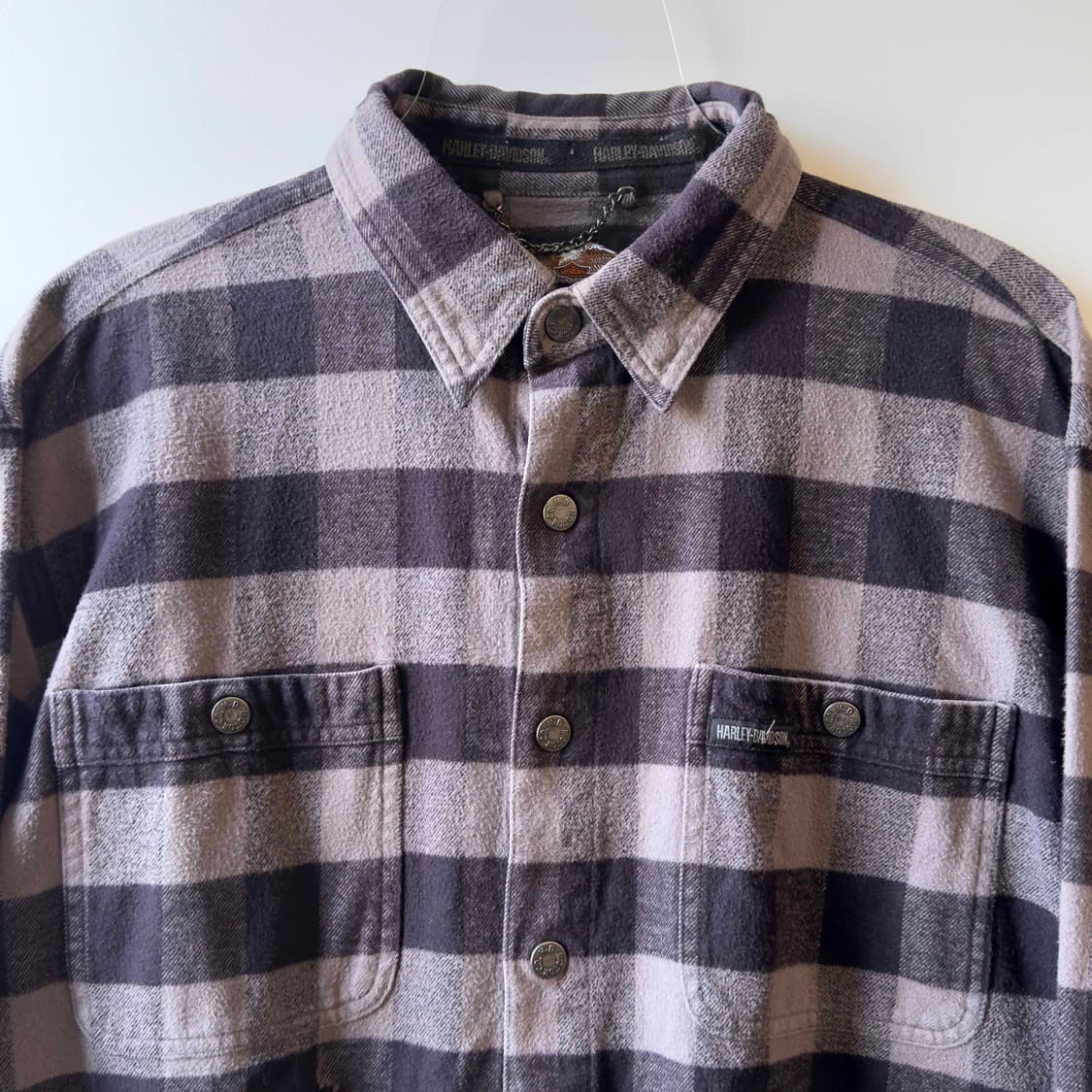 할리 데이비슨 긴팔 체크 셔츠 상품이미지2