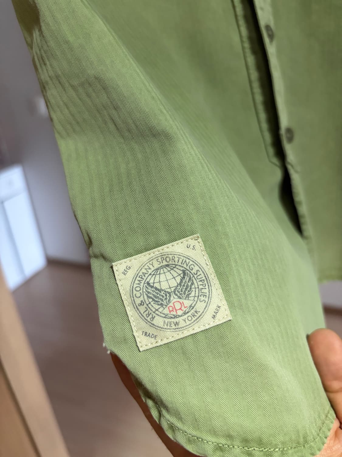 (L) RRL 베이스볼 셔츠 퍼티그 상품이미지3