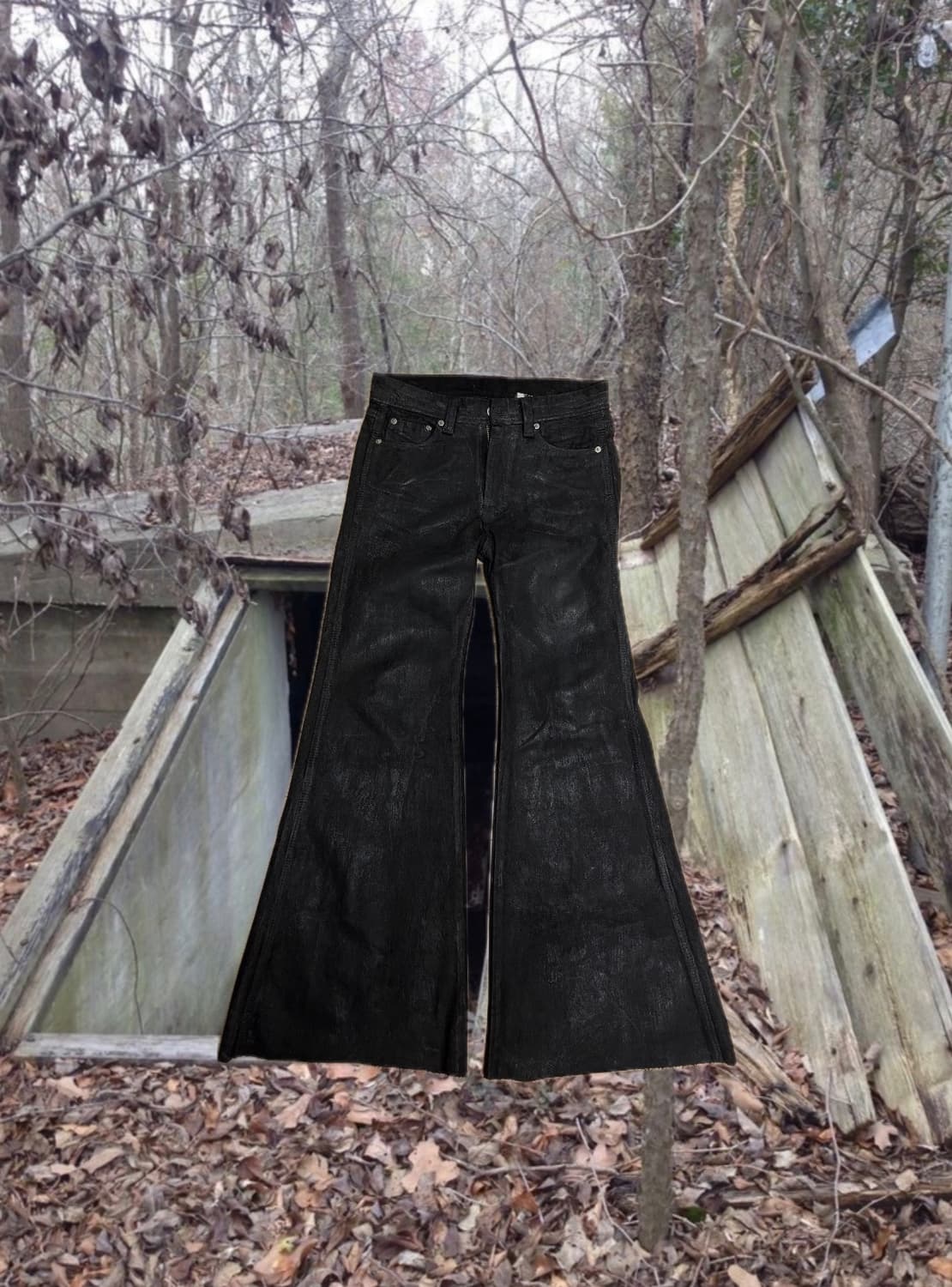 Wax coating flare denim 상품이미지1