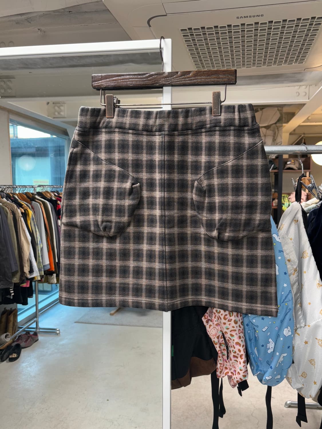 Lucruca 저지 체크 스커트 상품이미지2