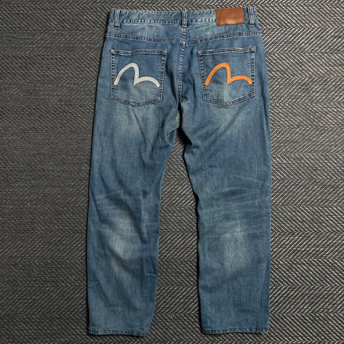 00s EVISU 에비수 백로고 슬림핏 워싱 데님 팬츠y 5865 상품이미지2