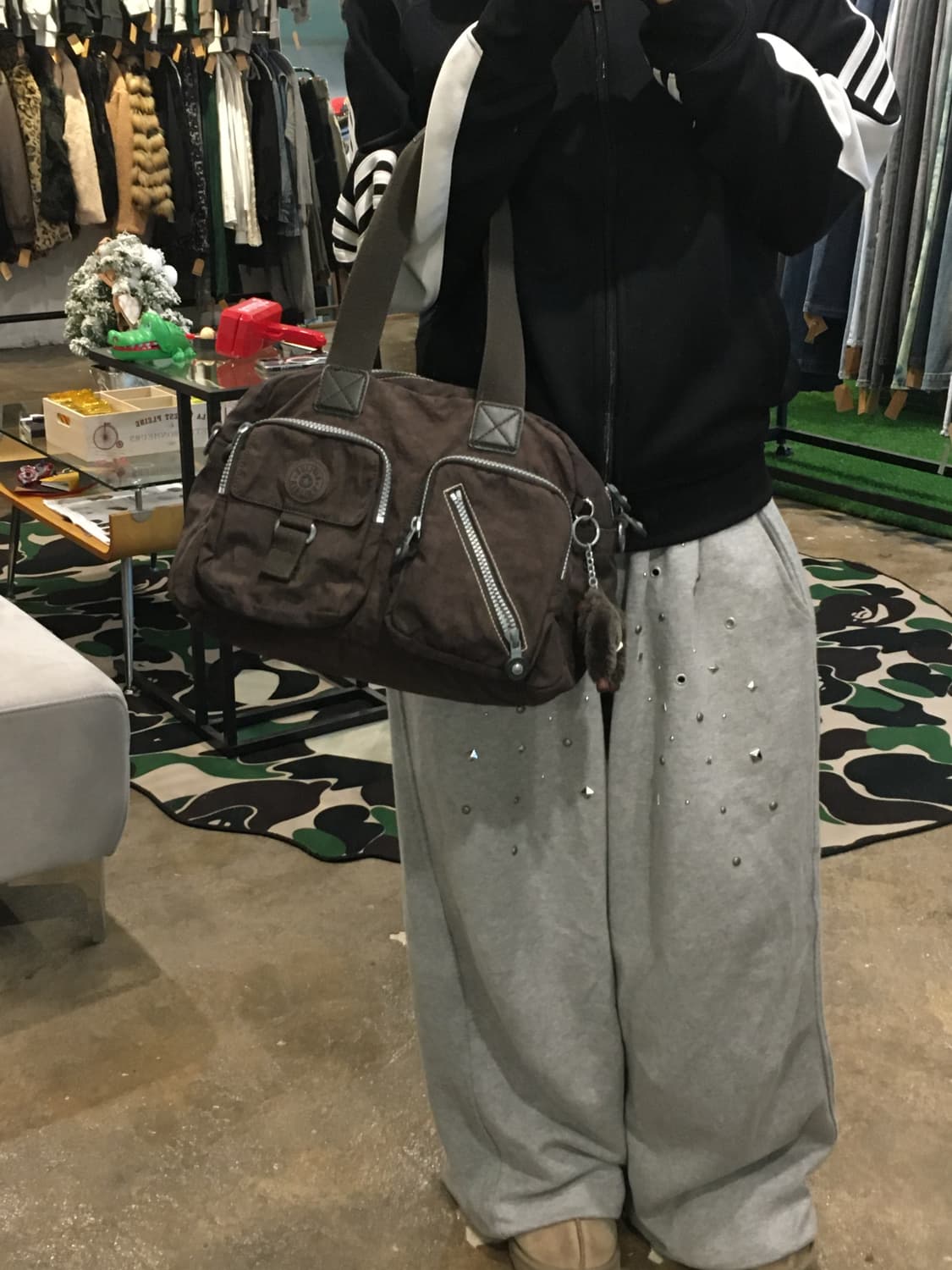 키플링 숄더백 초콜릿 상품이미지5