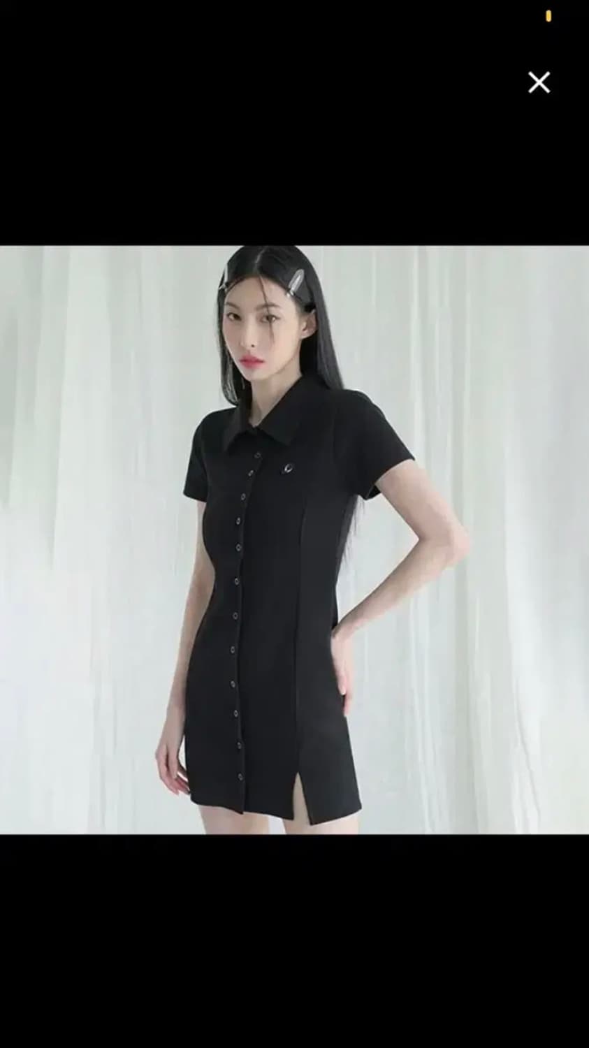 어반드레스 블랙 카라 원피스 상품이미지1