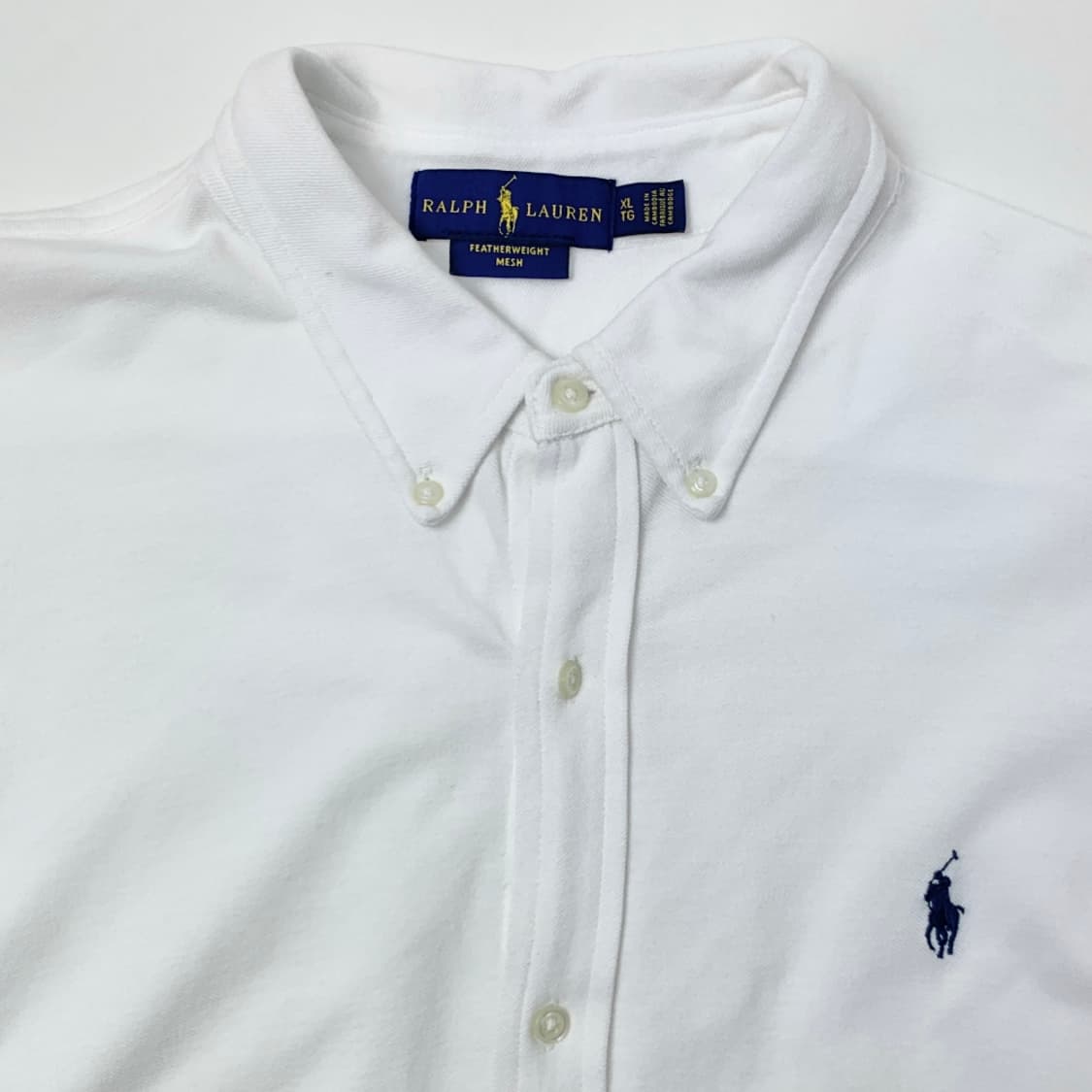 [XL/정품] 폴로랄프로렌 페더웨이트 메쉬 화이트 셔츠 상품이미지2