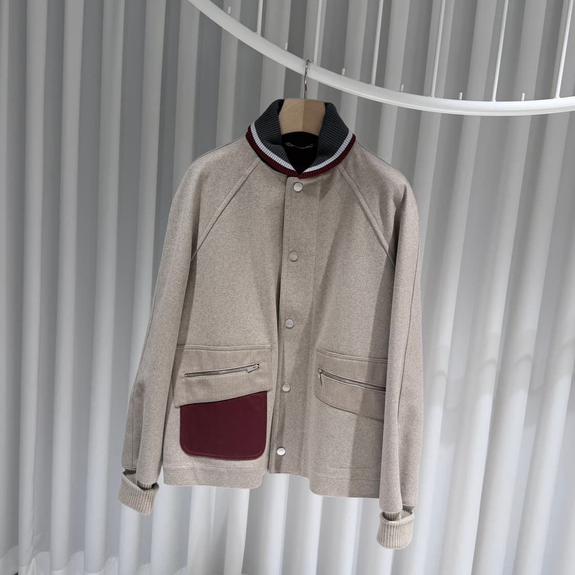 (A+/50) / 에르메스 배색 ZIP 캐시미어 자켓 상품이미지2