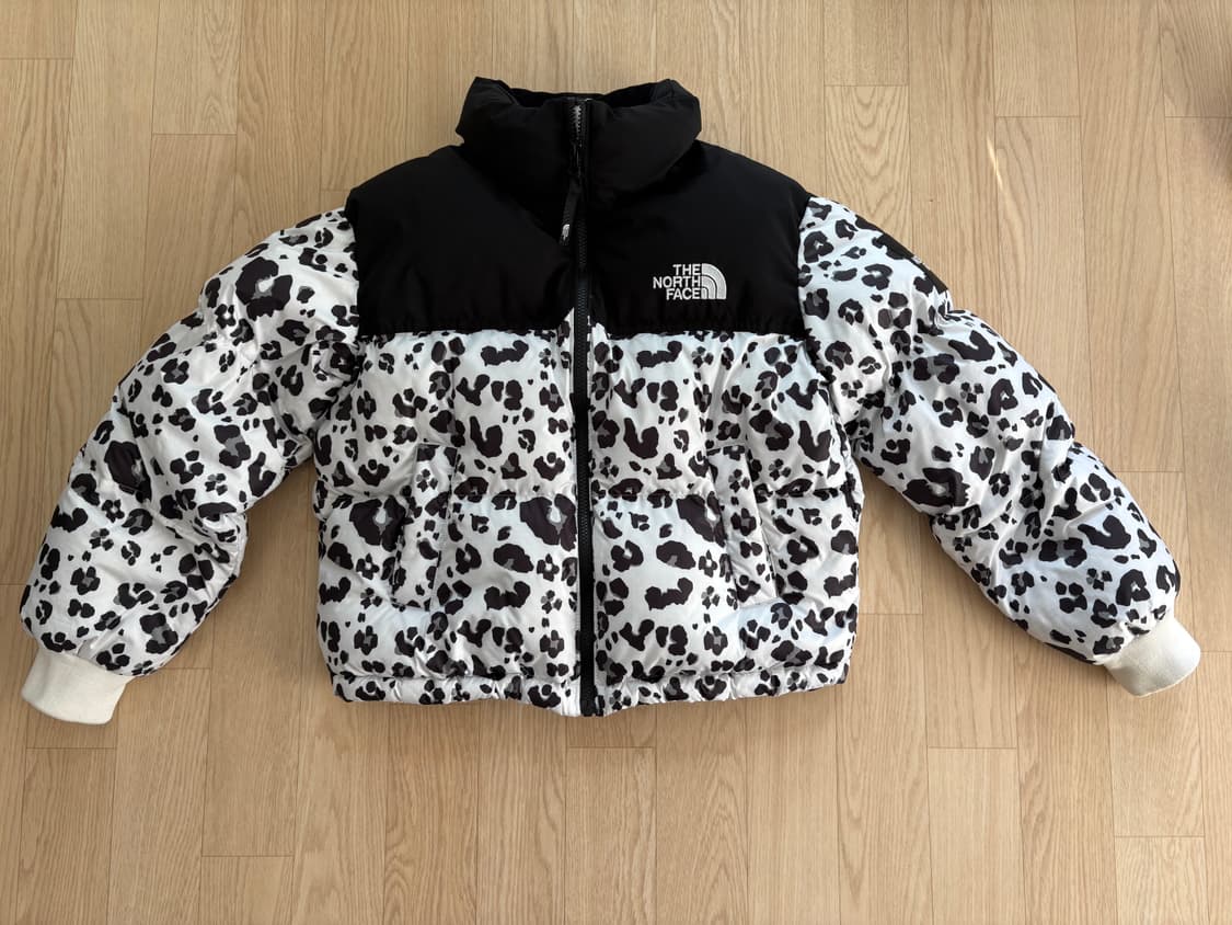 노스페이스 화이트라벨 눕시 패딩 레오파드 호피 S 상품이미지1