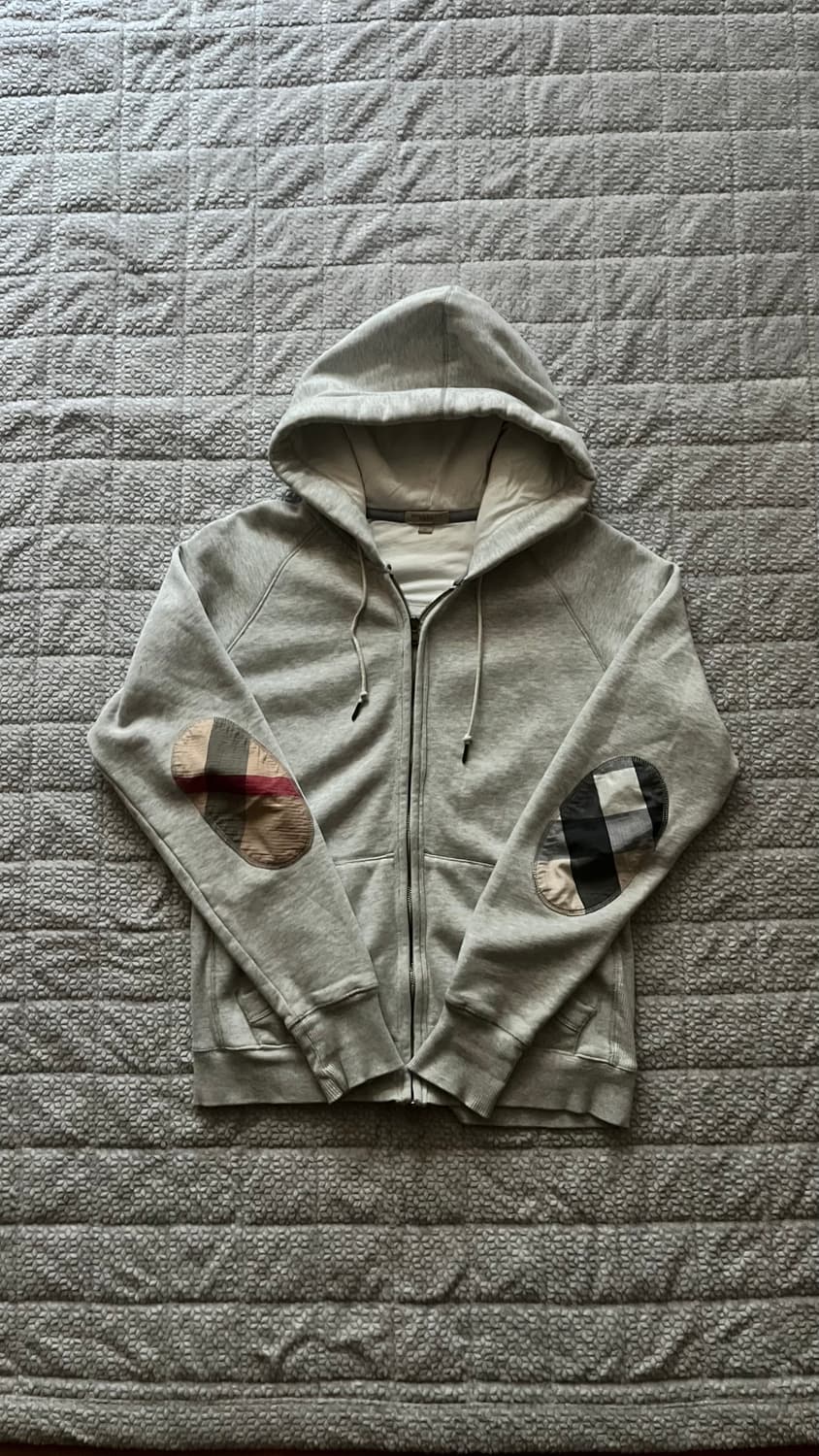 버버리 체크 후드집업 상품이미지1