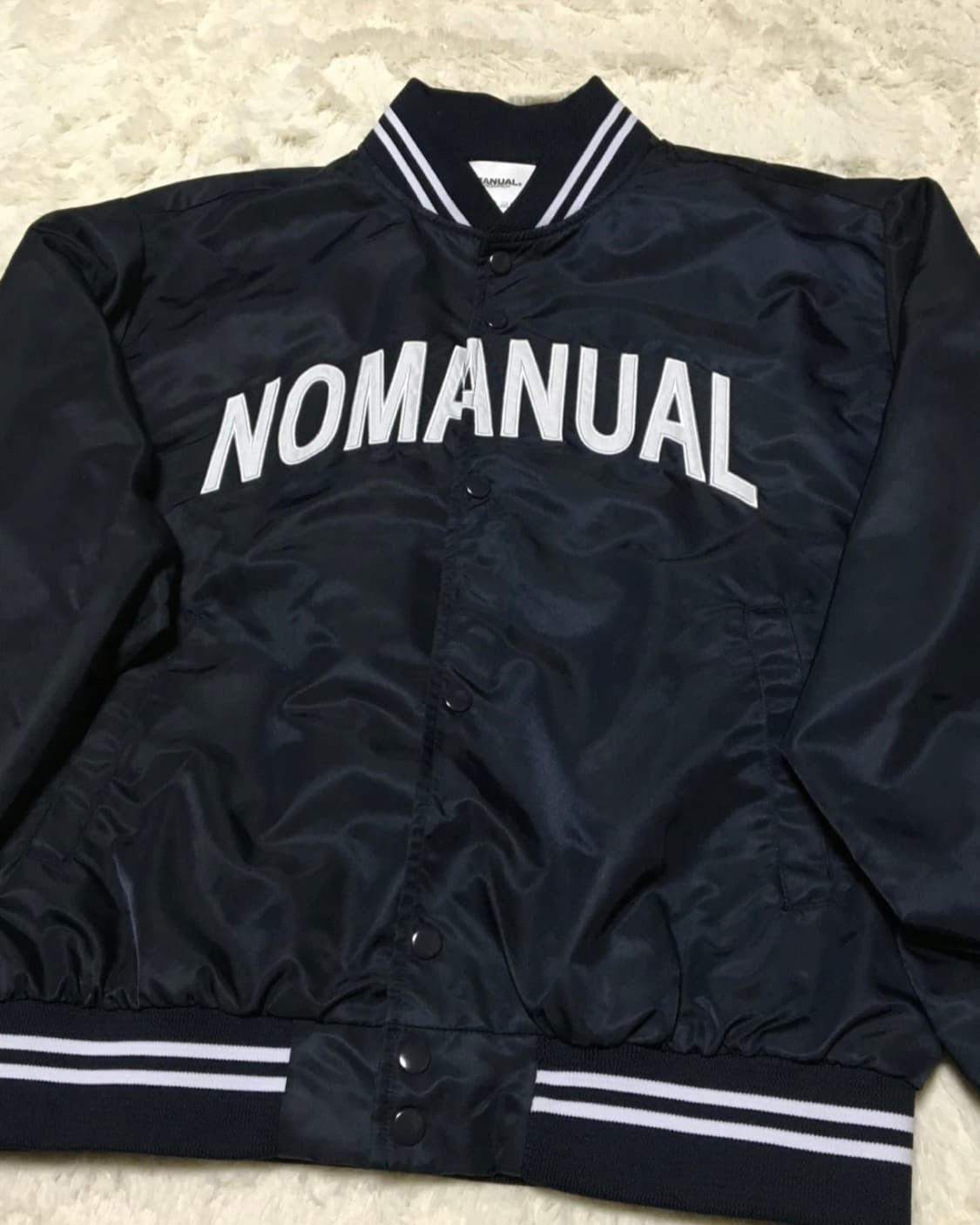 노매뉴얼 아치 로고 바시티 자켓 상품이미지1