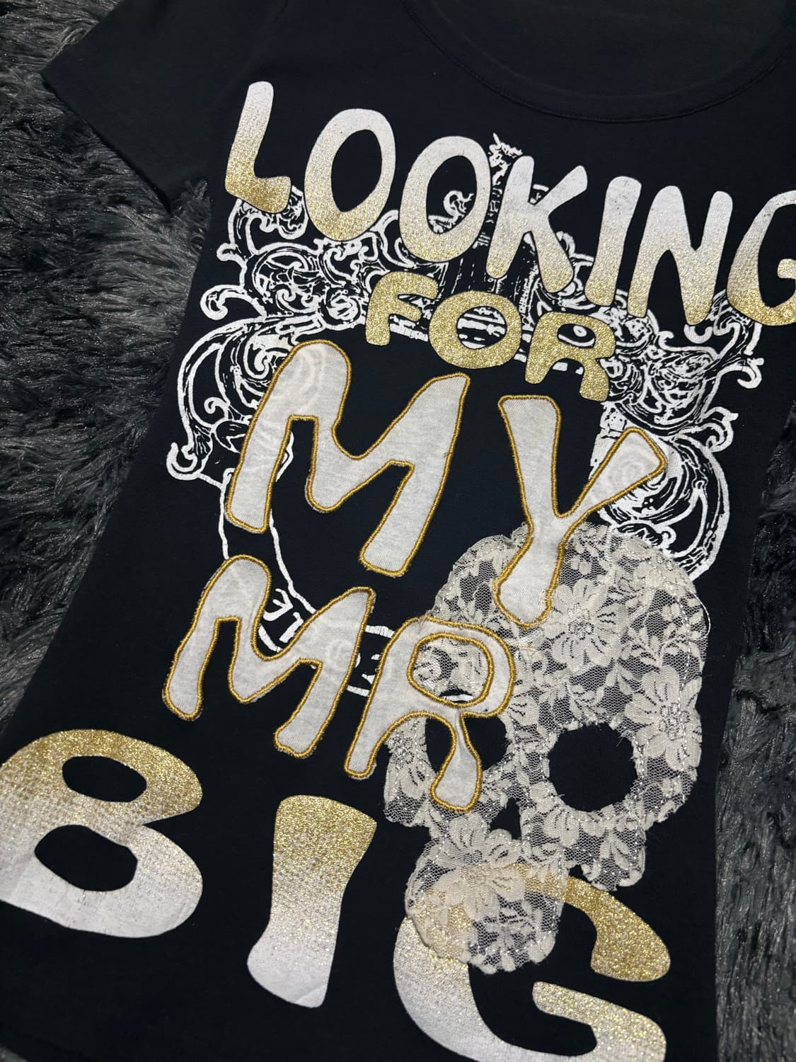 M.K.R. 스컬 레이스 레터링 반팔 티셔츠 상품이미지5