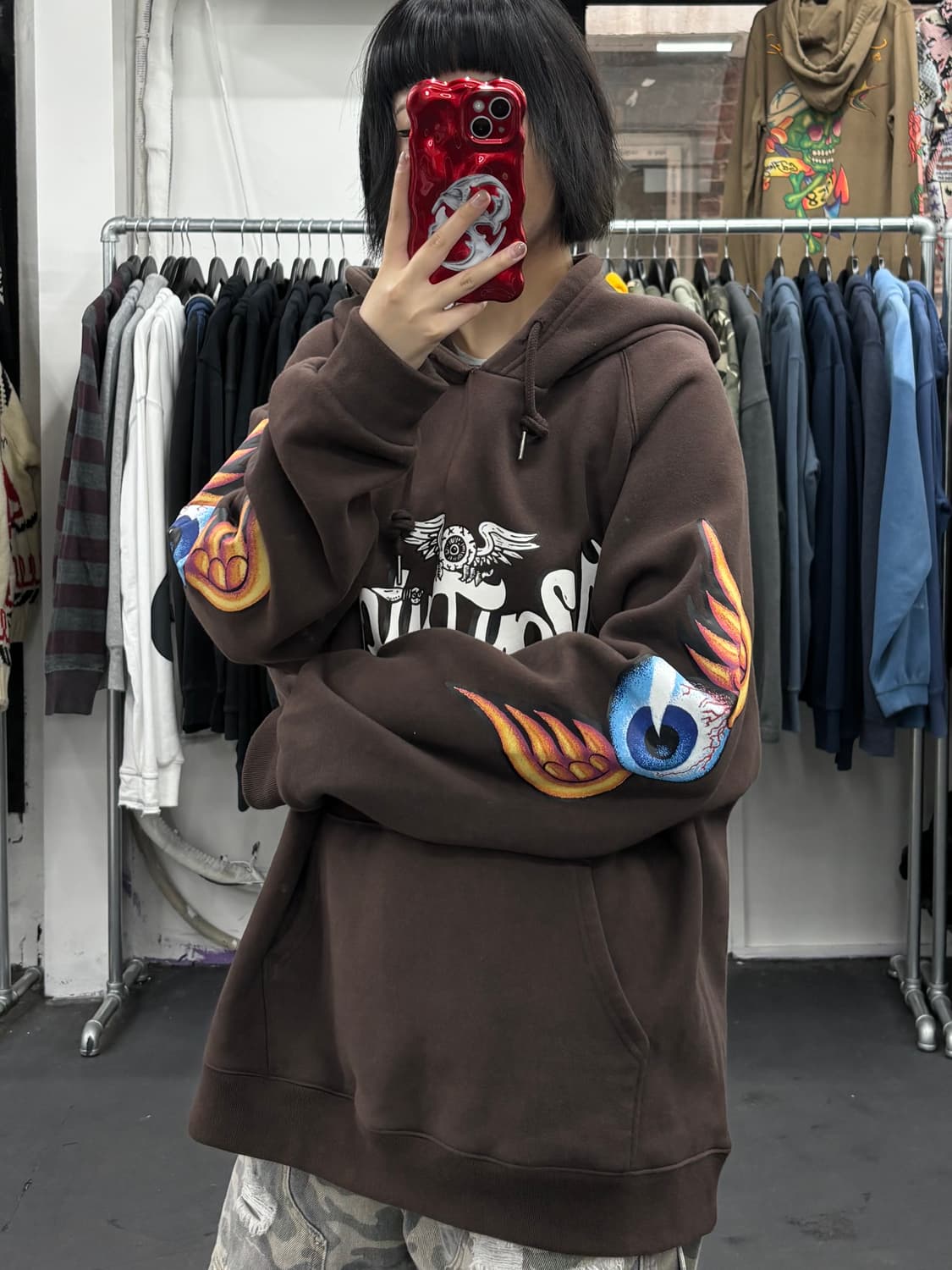 본더치 아이볼 로고 오버핏 후드티 상품이미지2