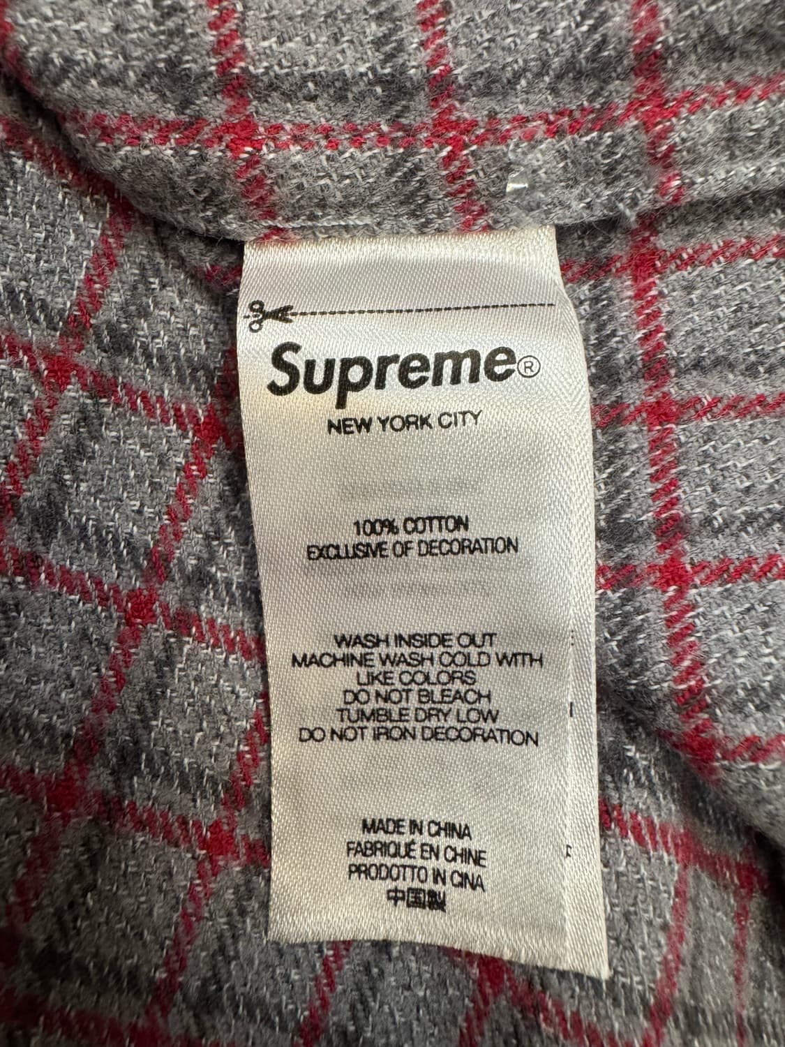 [L] 슈프림 x 언더커버 숏슬리브 플란넬 셔츠 그레이 플레이드 상품이미지9