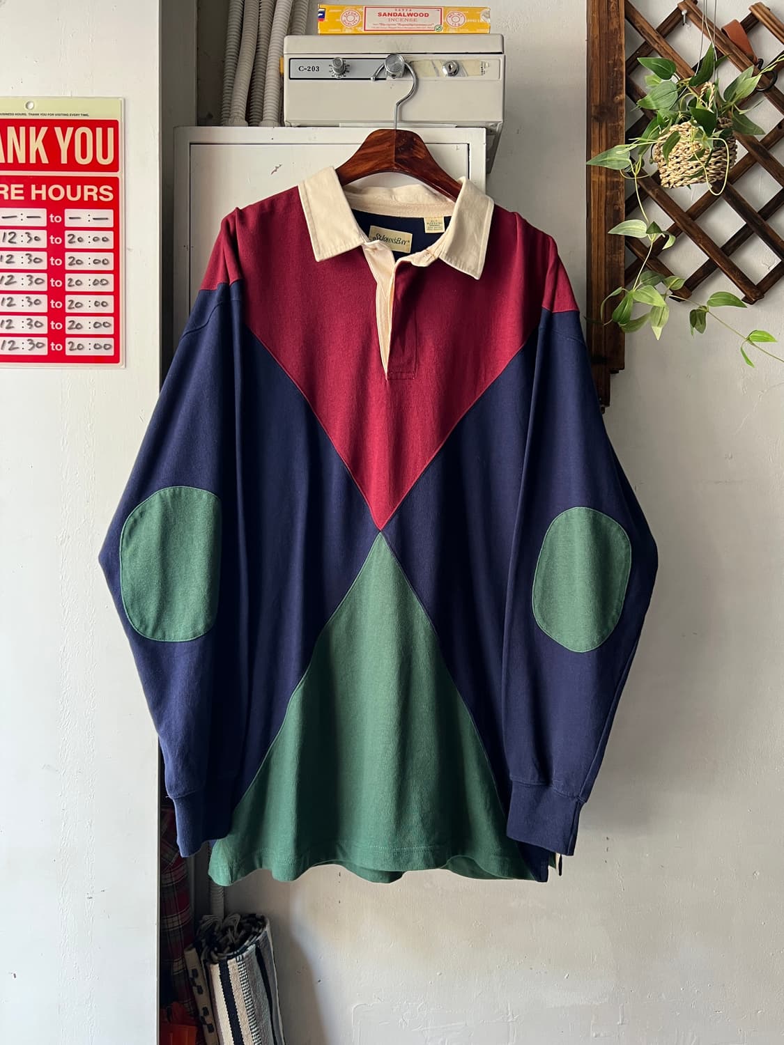 [XL]90's USA 빈티지 멀티컬러 럭비 티셔츠 상품이미지1