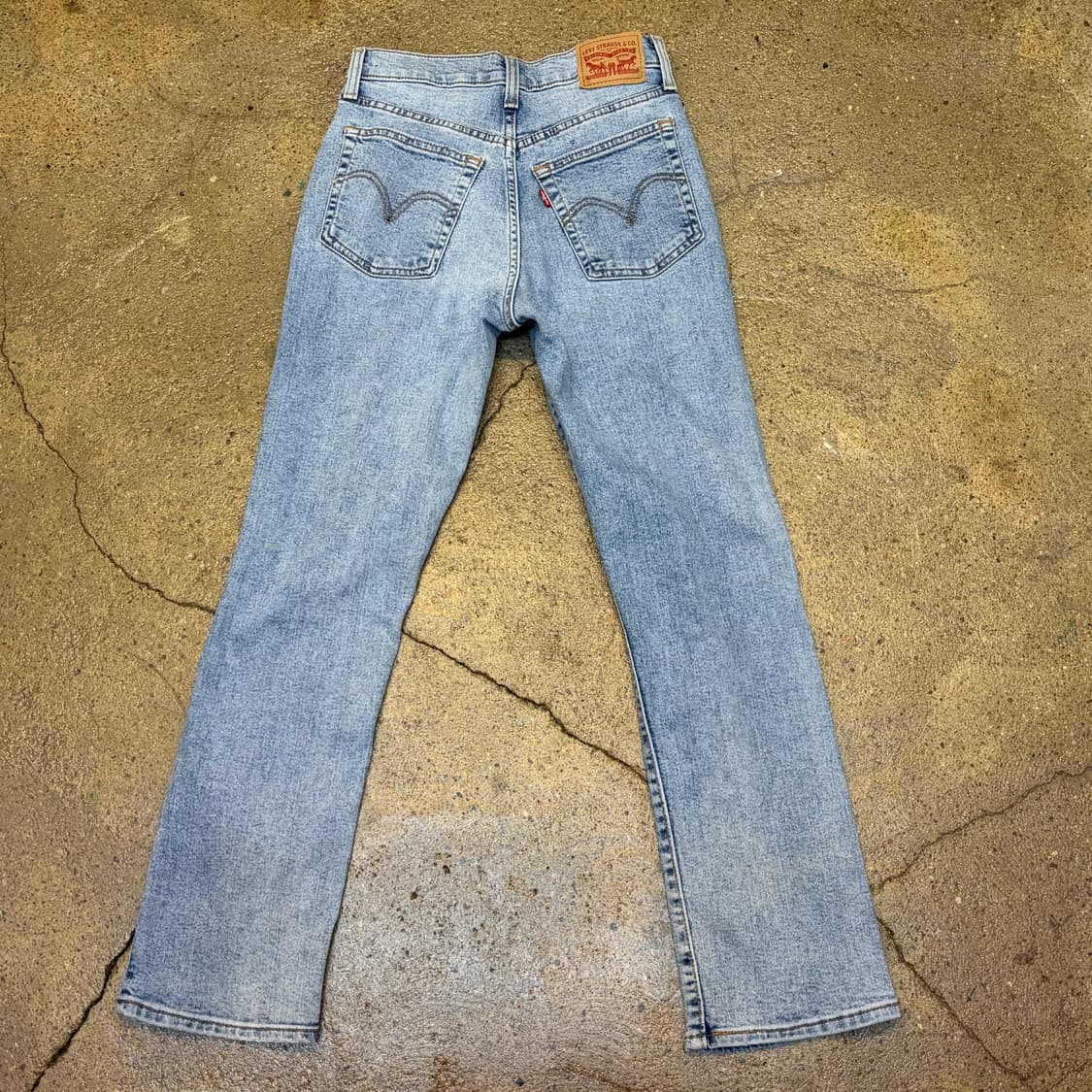 USA 빈티지 리바이스 웻지스트레이트 여성 스판 청바지 상품이미지8